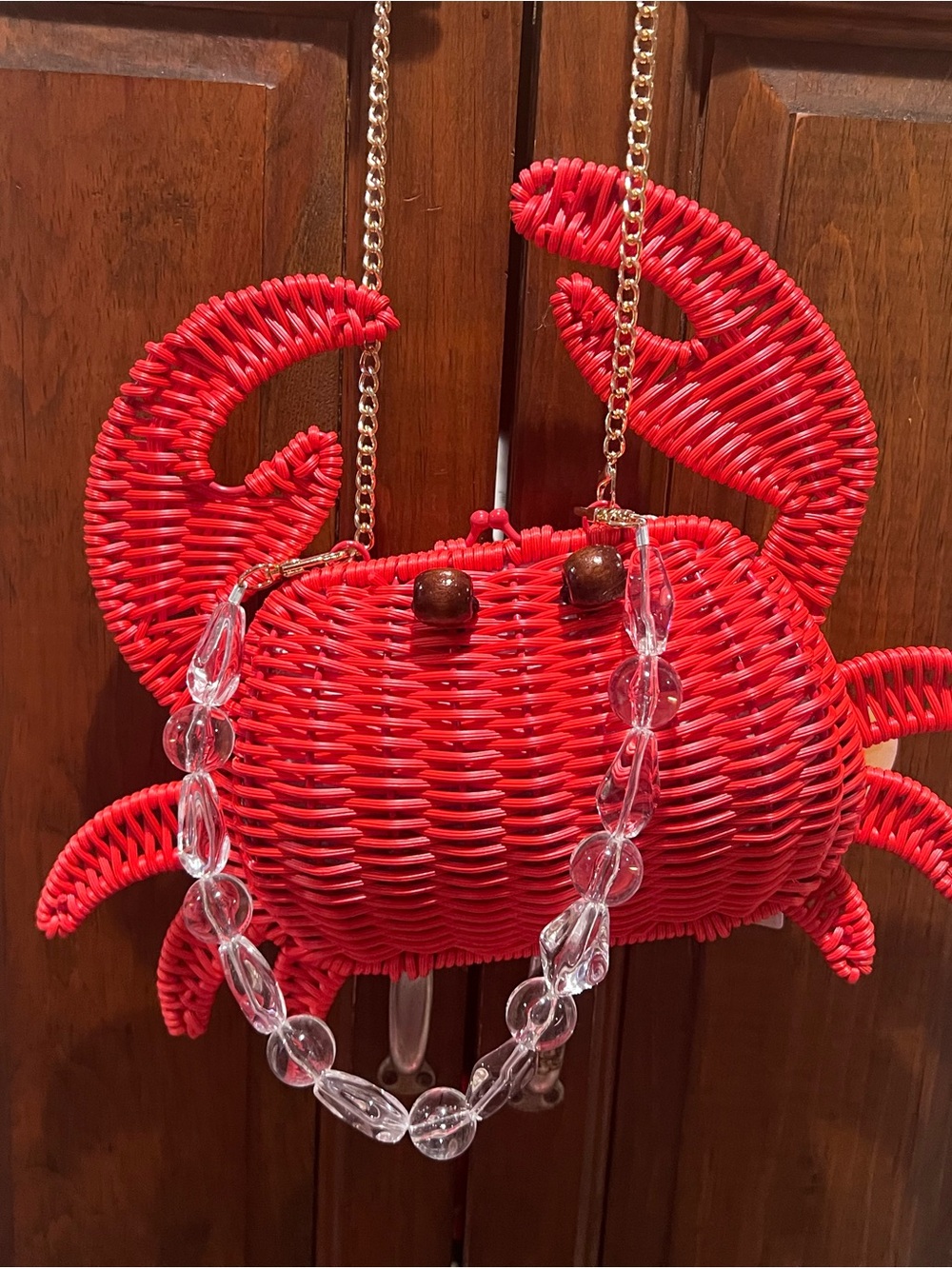 Viral Tommy Bahama Red Crab Woven Crossbody Bag - Picture 2 of 5